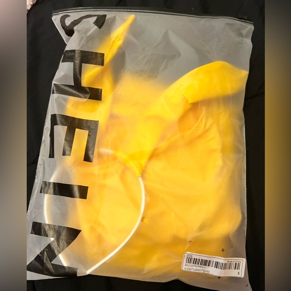 3pack Neon Yellow Patent Lace Up Front Split Hem One Shoulder Bunny Costume Set - Picture 8 of 8